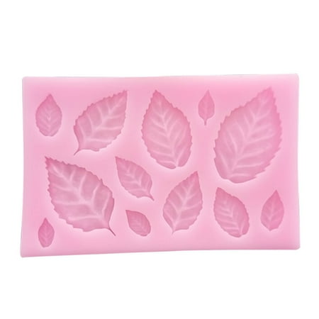 Mooncake Mold Press KABOER Luxury 1pc DIY Fondant Cake 3D Leaves Silicone Mould Leaf Press Mold Silicone Mold Cake Decor ()