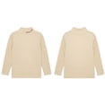 thumbnail image 2 of iiniim Unisex Kids Thermal Long Sleeve T-Shirt High Neck Underwear Tops Fall Winter Warm Undershirts Beige 5-6, 2 of 7