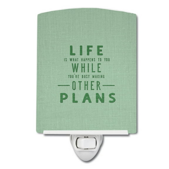 Caroline's Treasures BB5455CNL Life is What Happens Ceramic Night Light, 6x4x3", multicolor