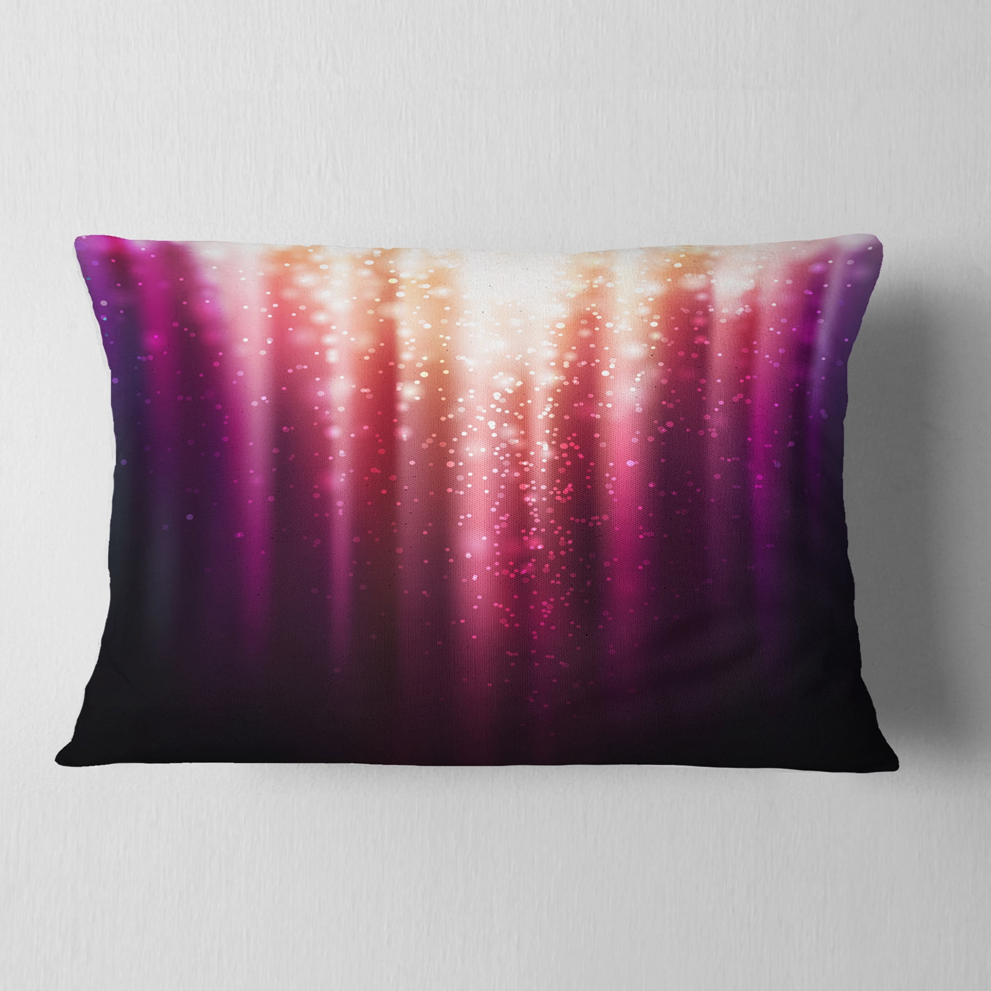Designart Purple with Magic Light - Abstract Throw Pillow - 12x20