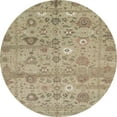 thumbnail image 1 of Ahgly Company Machine Washable Indoor Round Abstract Dark Almond Brown Area Rugs, 5' Round, 1 of 7