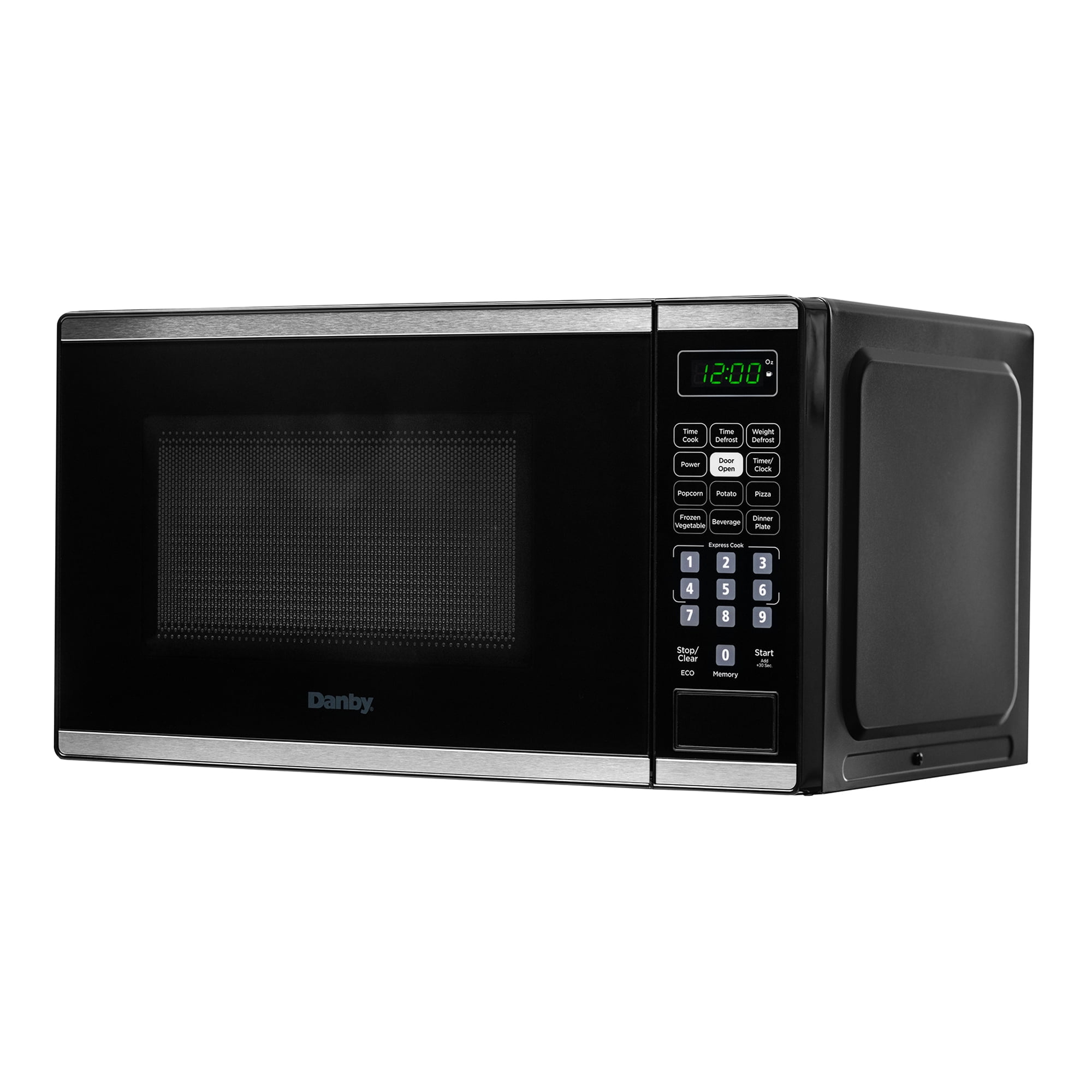 Danby 0.7 cu. ft. Countertop Microwave in Black and Stainless Steel (DBMW0722BBS)