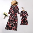 thumbnail image 4 of Birdeem Robe à Manches Longues à Imprimé Floral pour Mère et Fille, Vêtements Assortis pour la Famille, 4 of 9