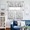 thumbnail image 2 of Grey Polka Dot Kitchen Curtains Sets for Windows 24 Inch Length, Modern Art Abstract Watercolor Dot Rod Pocket Window Treatments Tier Curtains and Valances Set for Bedroom/Bathroom, 2 of 8