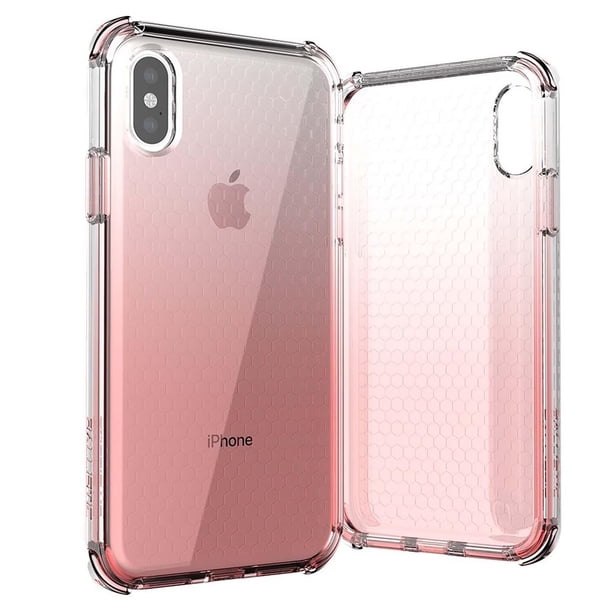 Funda BALLISTIC Jewel para iPhone X y Xs Rosa Tra protector uso rudo