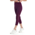 thumbnail image 2 of BSP Women's Active Capri Leggings with Sheer Mesh Panel & Hidden Pocket, 2 of 4