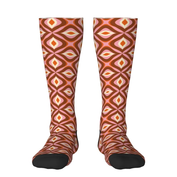 Balery 70s Retro Style Calcetines novedosos Calcetines deportivos Calcetines hasta la rodilla Calcetines de algodón Calcetines originales y geniales