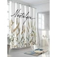 thumbnail image 3 of Pastoral Botanical Standard Shower Curtain Set, Waterproof Shower Curtains for Bathroom, Vintage Fall Wheat Autumn Botanical Washable Fabric Cloth Bath Curtain for Bathtub with Hooks 72x72 Inches, 3 of 6