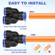 thumbnail image 4 of Uxcell 5-Pack Inline Manifold Union Fitting, Y Splitter 16mm(5/8") OD Plastic Pneumatic Push to Connect Tube Fittings, 4 of 6