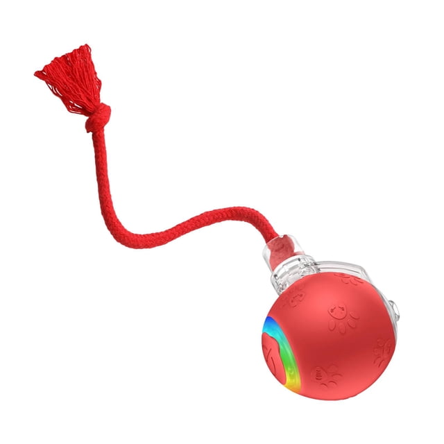 Pelota interactiva para gatos, pelota rodante inteligente, divertida, versátil y de rápido movimiento. Rojo