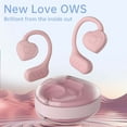 thumbnail image 2 of Cute Heart Shaped Wireless Earbuds Open Ear Headphones Wireless Bluetooth in Ears Wireless Earbuds Noise Cancelling Valentines Day Gifts Gaming Earphones, 2 of 5