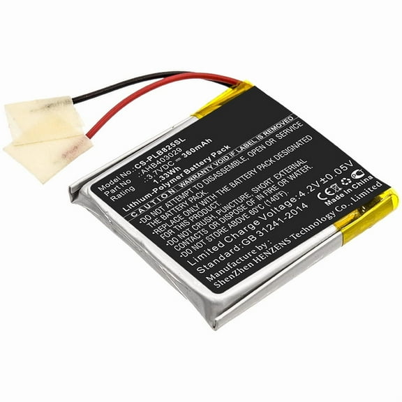 Replacement Battery for Plantronics Voyager Focus B825,Voyager Focus B825-M,AHB403029,360mAh