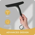 thumbnail image 6 of July Home Universal Silicone Squeegees for Shower Glass Doors - Сar Window Squeegees for Window Clean - Water Squeegees & Mirrors Squeegees Shower (Black), 6 of 8