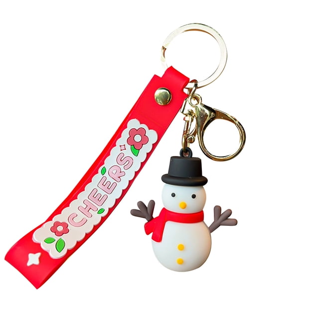 Birdeem Santa Claus Keychain Snowman Decoration Pendant Backpack Car Key Merrychristmas Gift