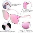 thumbnail image 2 of FEISEDY Retro Square Polarized Sunglasses Women Men Oversized Vintage Shades B2600, 2 of 14