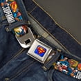 thumbnail image 2 of DC Comics Belt, Seatbelt Buckle Belt, Superman Action Blocks White, Youth 22 to 32 Inches, 2 of 9