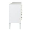 thumbnail image 3 of Allora Mid Engineered Wood Century Modern 6 Drawer Double Dresser in White, 3 of 9