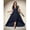Navy Blue, variant on Blue Plus-Size Sleeveless V-Neck Lace Dress, Slimming And Elegant, With An