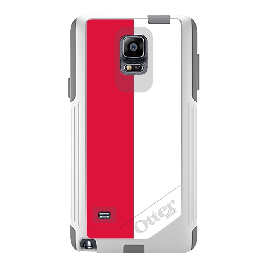 CUSTOM White OtterBox Commuter Series Case for Samsung Galaxy Note 4 Poland Flag