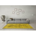 thumbnail image 3 of Ahgly Company Machine Washable Indoor Rectangle Oriental Yellow Industrial Area Rugs, 8' x 12', 3 of 4