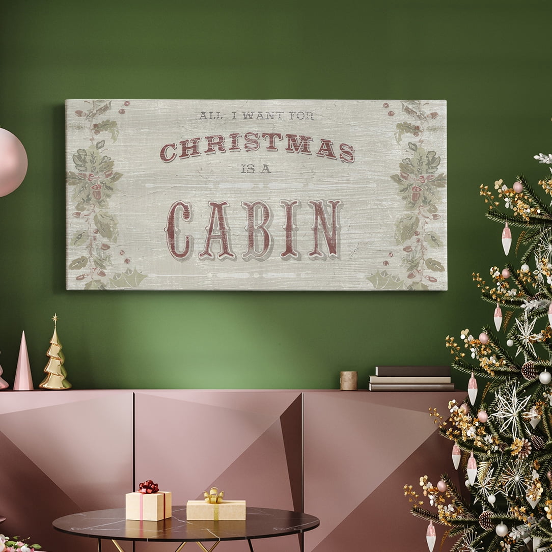 Cabin Christmas Collection C- Gallery Wrapped Canvas