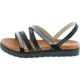 thumbnail image 2 of VIA PINKY FALLON-02 Womens Open Toe Cushioned Strappy Low Platform Sandals, Black, 6, 2 of 4