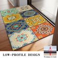 thumbnail image 3 of Bohemian Retro Floral Non-Slip Entryway Door Mat,Boho Indoor Decor Durable Low Plush Door Mat,Washable Welcome Rug for Patio Hallway Home Decor 20x32 Inches, 3 of 7