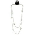 thumbnail image 2 of Mi Amore Adjustable Long-Necklace Silver-Tone/Clear, 2 of 3