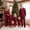 Wine Red, variant on Christmas Family Plaid Pajamas Matching Sets with Dog Cozy Sleepwear Loungewear