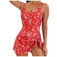 thumbnail image 1 of PMVFHDE Maillots de Bain pour Femmes 2026 Robe de Bain à Jupe Imprimée à Nœud pour l'Été Plage, 1 of 3