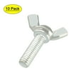 thumbnail image 1 of Tornillo mariposa con ala Uxcell M6x20mm galvanizado de acero al carbono, paquete de 10, 1 of 5