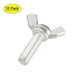 thumbnail image 1 of Tornillo mariposa con ala Uxcell M6x20mm galvanizado de acero al carbono, paquete de 10, 1 of 5
