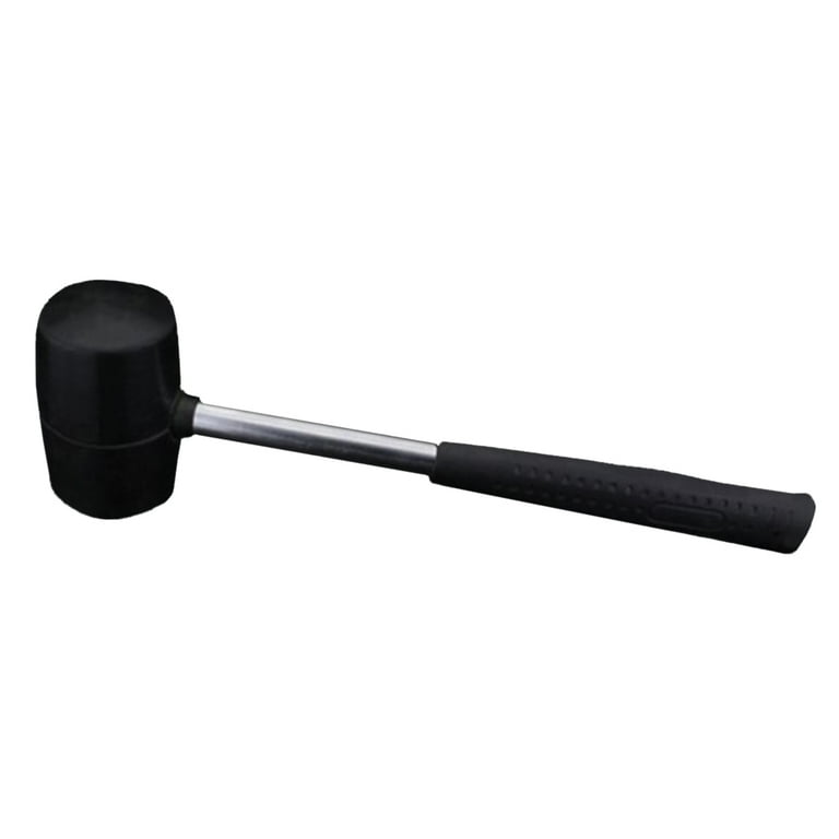 S/M/L Mallet Rubber Hammer Ceramic Tile Installation Hammer w/ Fiberglass Handle L, Size: Large, Black
