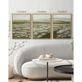 thumbnail image 2 of Drsoum Vintage Wall Art Rustic Meadow Sea of Wildflower Field Landscape Painting Retro Floral Scenery Farmhouse Kitchen Office Decor 11x14in3pcs Natural Framed, 2 of 5