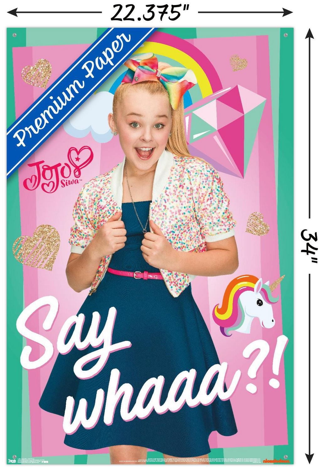 JoJo Siwa - Say Whaa Wall Poster, 22.375" x 34"