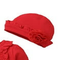 thumbnail image 3 of OUSITAID Newborn Baby Girl Clothes Lace Romper Jumpsuit Hat Spring Rompers Outfit, 3 of 6
