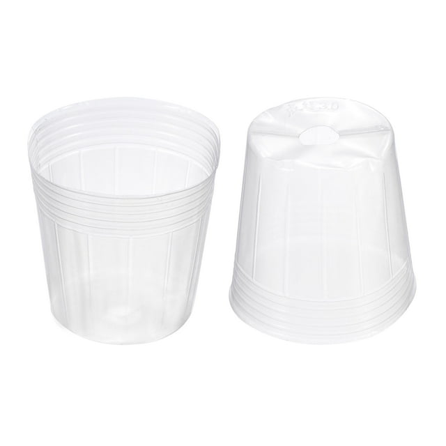 Unique Bargains 4'' Plastic Plant Nursery Pots, Flower Starting Container, Clear 40 Pack