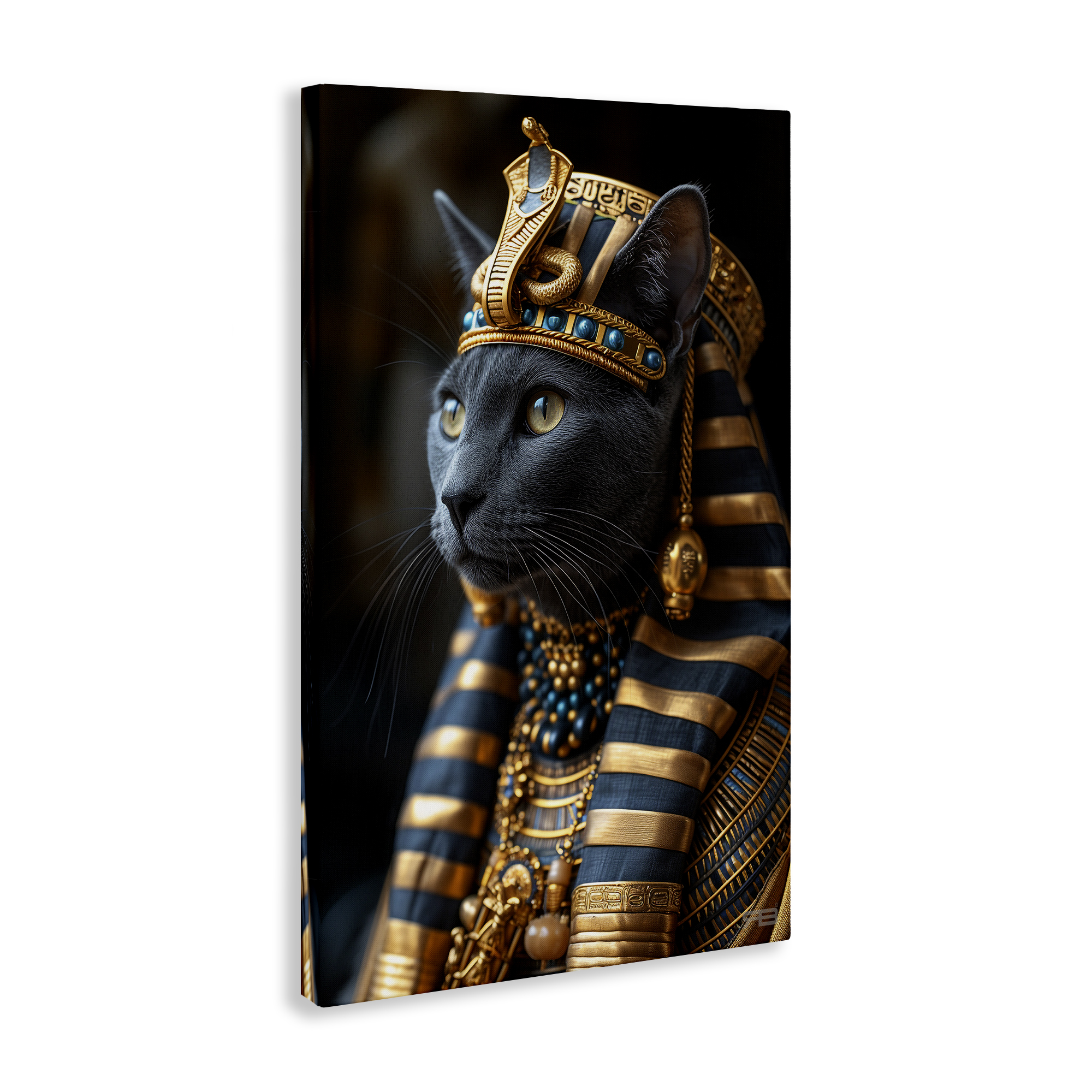 Stupell Industries Egyptian Pharaoh Cat Novelty Painting Gallery Wrapped Canvas Art Print Wall Art, 20 x 30