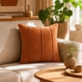 thumbnail image 2 of Orange Decorative Square Throw Pillow Covers 18x18 Inch, Super Soft Chenille Pillows Farmhouse Fall Pillowcase for Living Room Bedroom Sofa Couch Cushion Cover White 45x45cm, 2 of 6