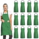 thumbnail image 1 of Evago solid color bibs with 2 pockets - Black (12-pack) rose red, 1 of 4