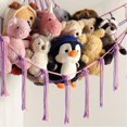 thumbnail image 4 of Stuffed Animal Storage Hammock or Net Corner - Large Toy Hammock Net for Stuffed Animals Room Decor - Cute Stuff Animal Organizer Plush Holder - Kids Baby Nursery Essentials Wall Bedroom Home Decor, 4 of 6