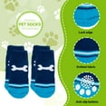 thumbnail image 3 of TELOLY 4Pcs Dog Socks,Anti-Slip Pattern Cotton Warm Dog Socks to Prevent Licking Paws,For Small Puppy Dog Socks,Blue, 3 of 7