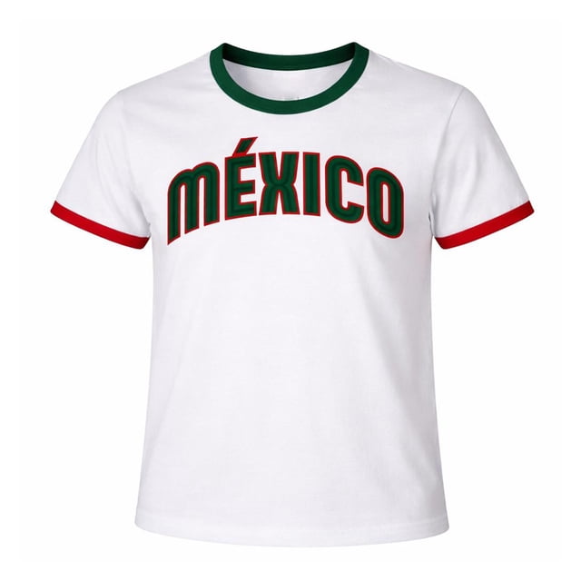 Playera George para Dama, Manga Corta Estampada Blanco Talla CH