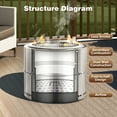 thumbnail image 3 of Moifoi 19.5" Smokeless Stainless Steel Wood-Burning Camp Fire Pit,Portable fire pit with Carry Bag, 3 of 10