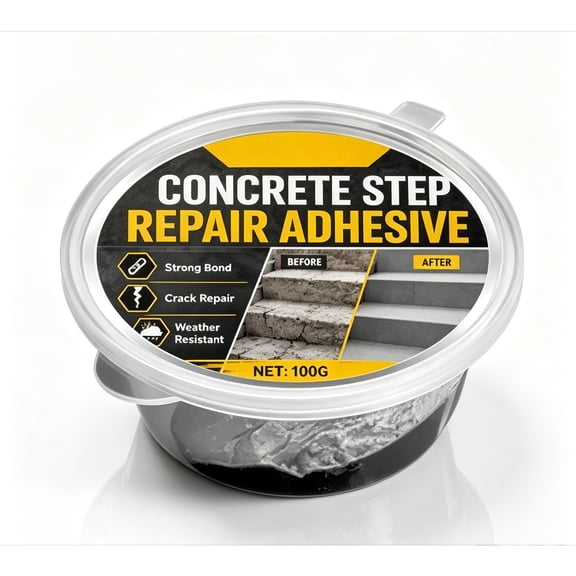 Concrete Step Repair Adhesive, Heavy Duty Concrete Repair Adhesive, Strong Bond Formula, Quick Curing