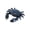 Dark Blue, variant on Christmas 3D Printed Crab Articulated Hermit Crab Flexible Joint Animal Figurine for Sensory Therapy and Elegant Home office Decoration, Purple 6 Inch