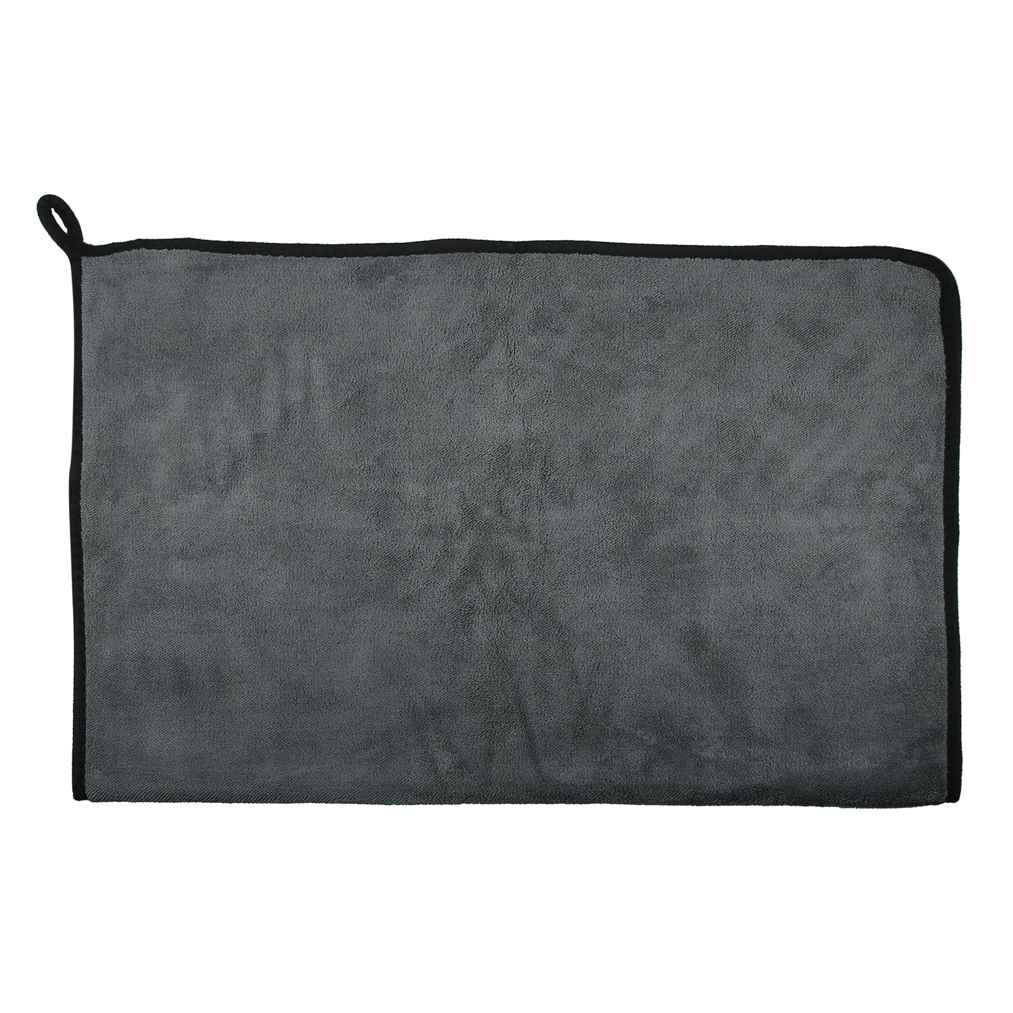 Unique Bargains Microfibre Car Drying Towel 80 x 60cm Extra Large Cleaning Cloth Grey Blue