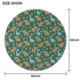 thumbnail image 6 of Green Highland Cow Dinosaur Pattern Round Tablecloth 60"x60",Wrinkle Wipeable Table Cloth for Kitchen Dining Room Picnic Patio Party, 6 of 6