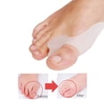 thumbnail image 4 of Separador de dedos, 2 bolsas de almohadilla correctora, con separador, adecuado para el dedo gordo del pie, protección de gel, se utiliza para aliviar el dolor de pies, 4 of 5