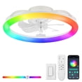 thumbnail image 1 of Ventilador de Techo LEDIARY 20" Luz RGB Regulable 6 Velocidades con Control Remoto, 1 of 9